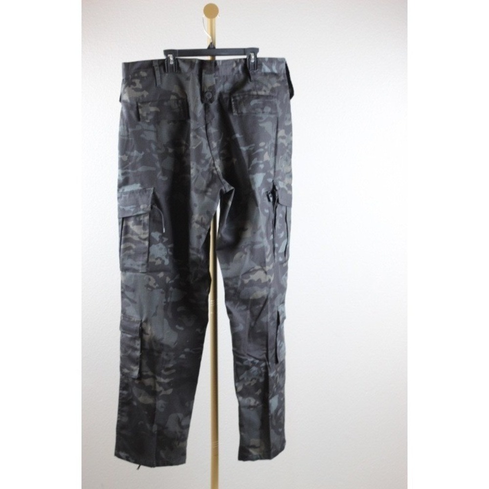 Mens Multicam Black Camo Tactical Uniform Set Ripstop Coat Cargo Pants - Picture 6 of 12